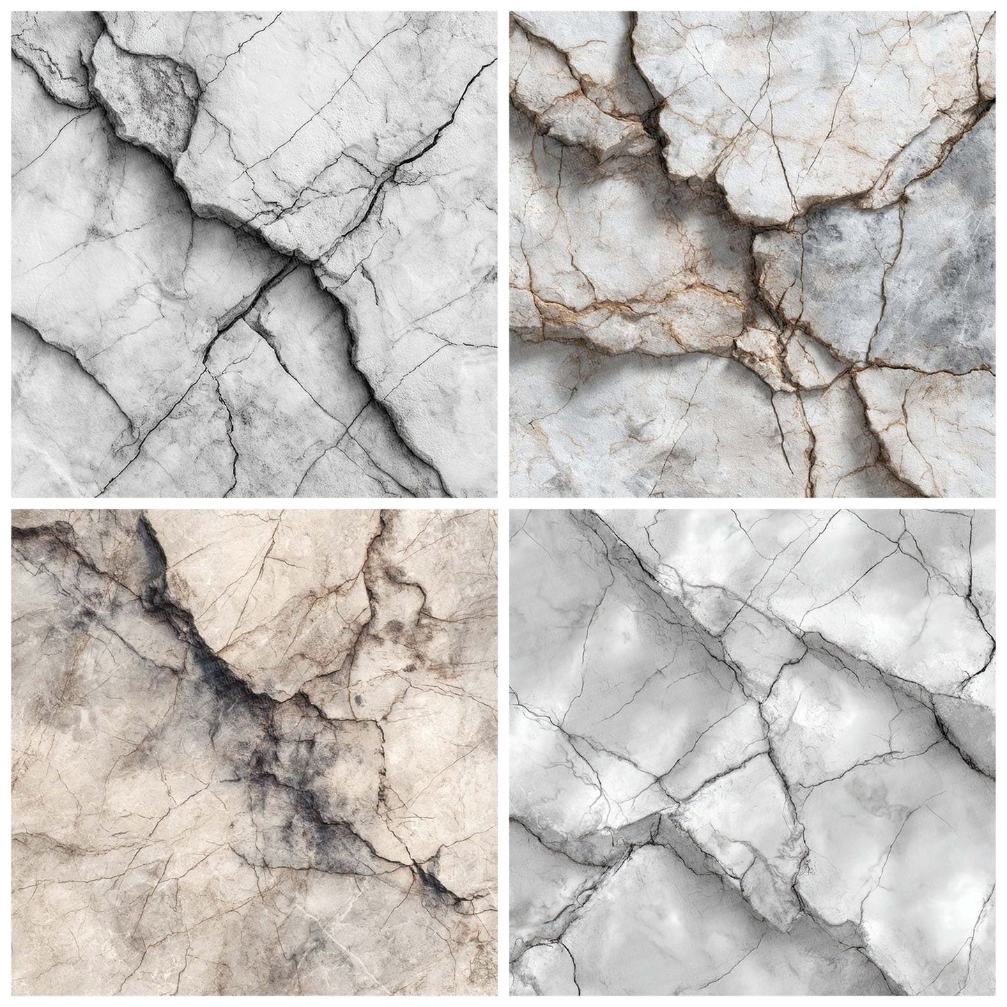 Marble White Tile Pattern Digital Paper Pack (DDD002426)