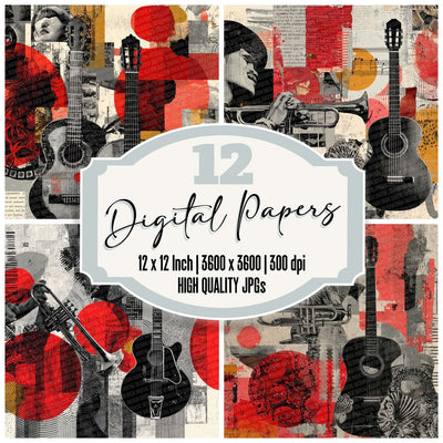 Mariachi Street Moodboard Digital Paper Pack (DDD002427)