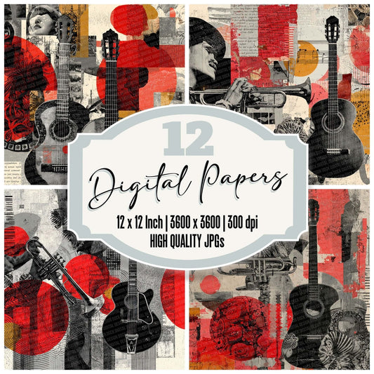 Mariachi Street Moodboard Digital Paper Pack (DDD002427)
