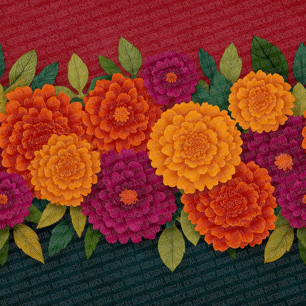 Marigold Festival Border Digital Paper Pack (DDD002430)