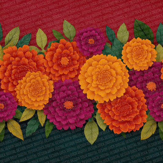 Marigold Festival Border Digital Paper Pack (DDD002430)