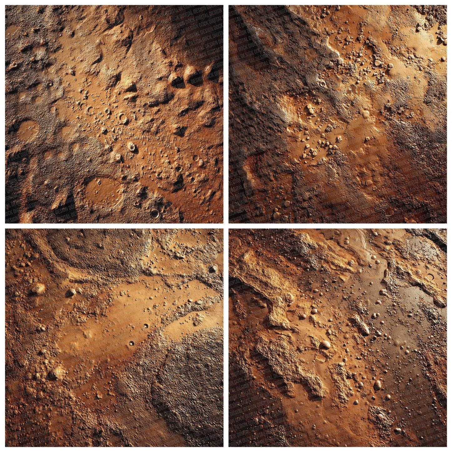 Mars Mud Texture Digital Paper Pack (DDD002436)