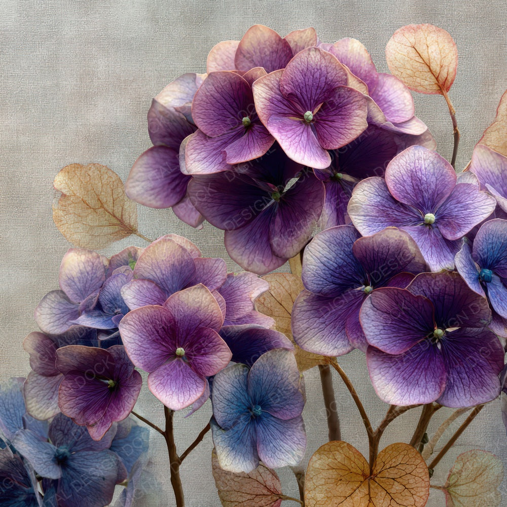 Mauve Hydrangea Linen Digital Paper Pack (DDD007675)