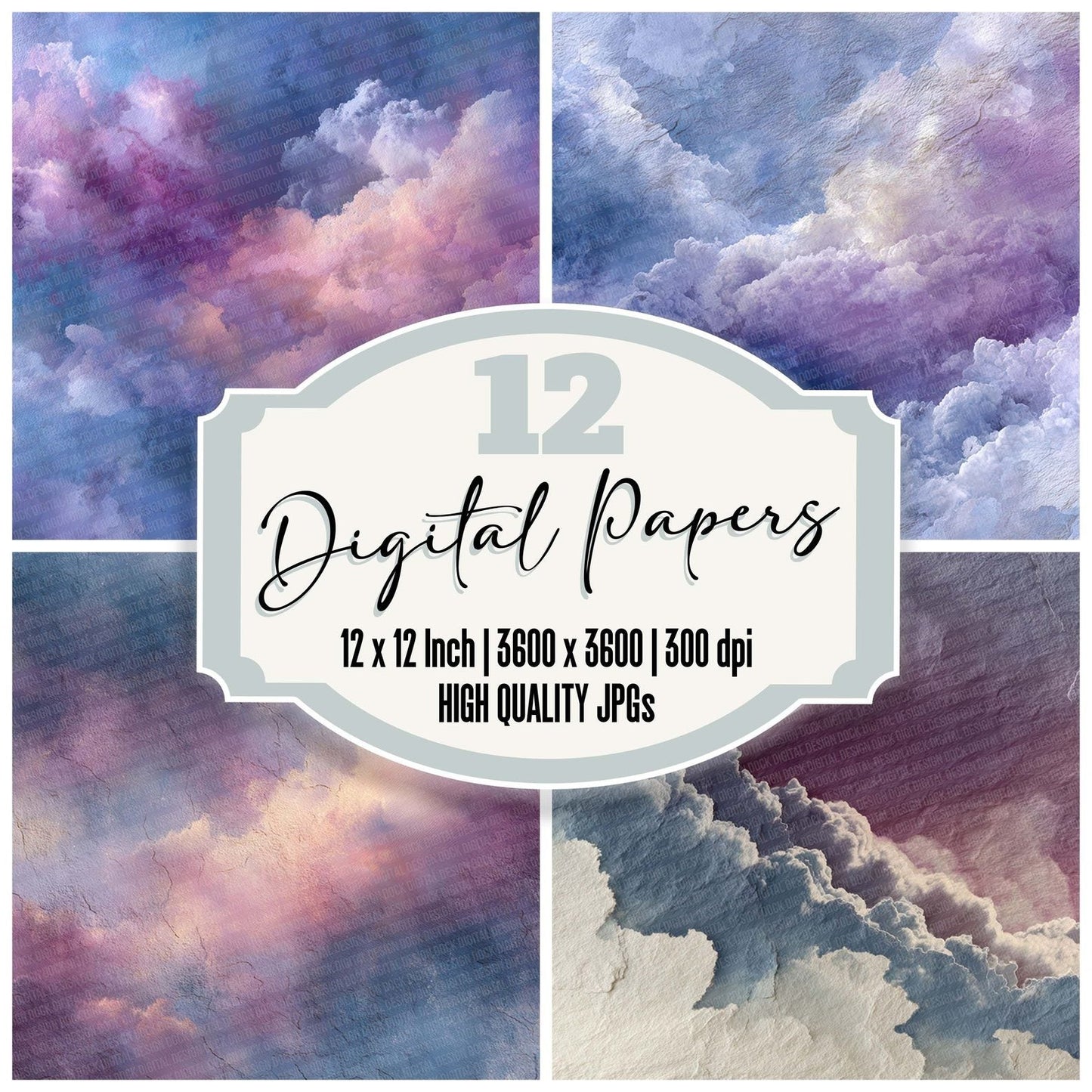 Mauve Mist Swirl Digital Paper Pack (DDD002453)