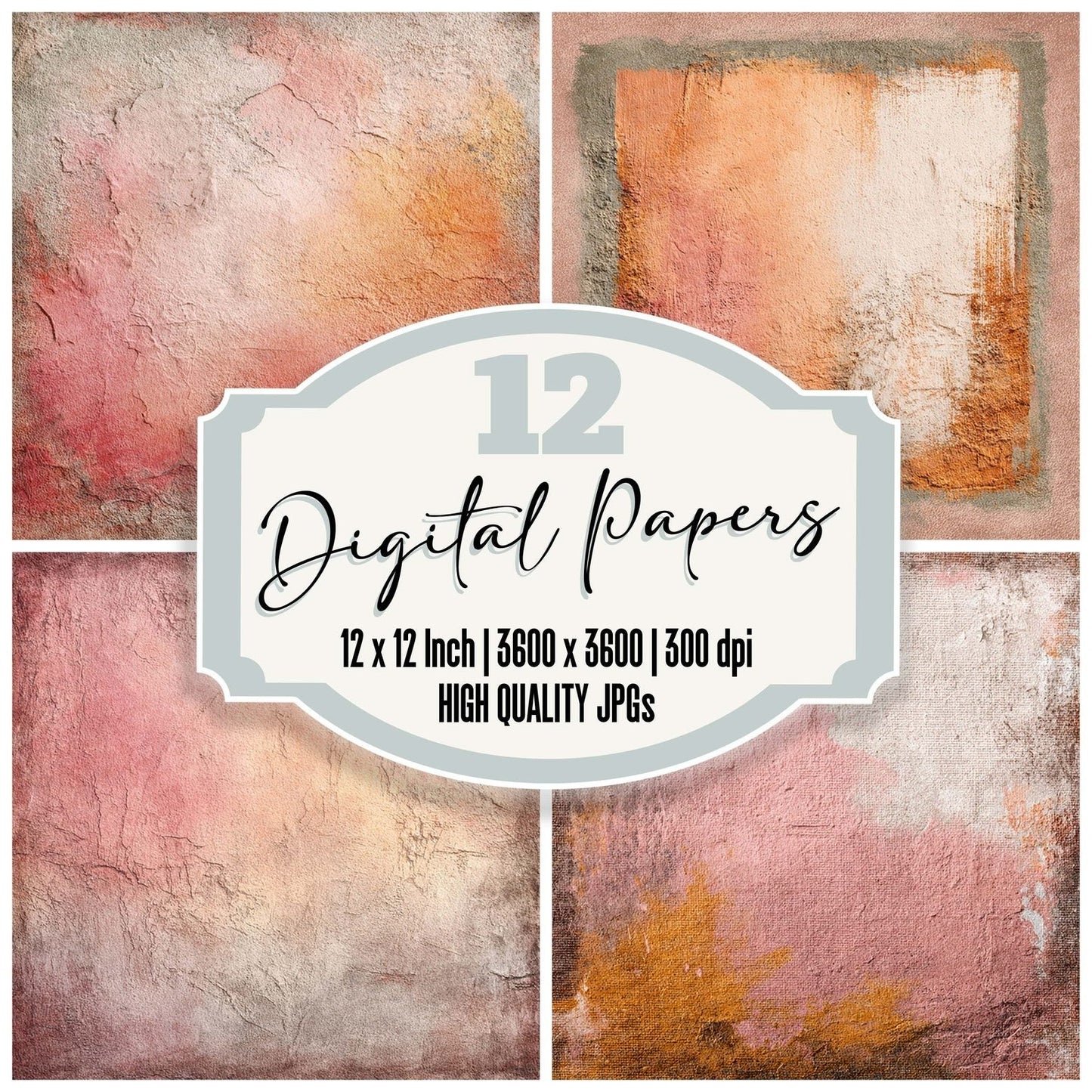 Mauve Peach Dust Digital Paper Pack (DDD002455)