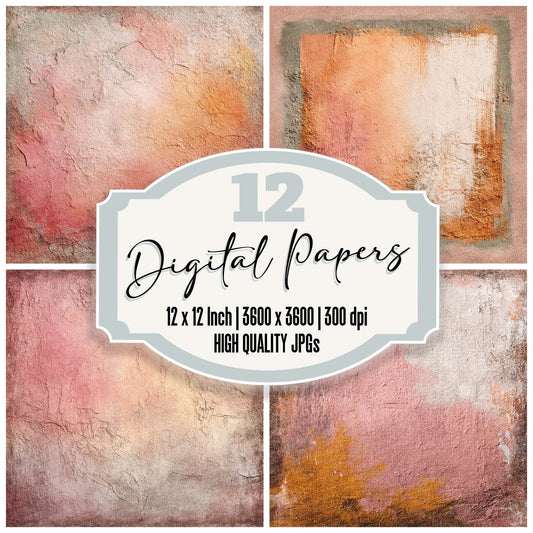 Mauve Peach Dust Digital Paper Pack (DDD002455)