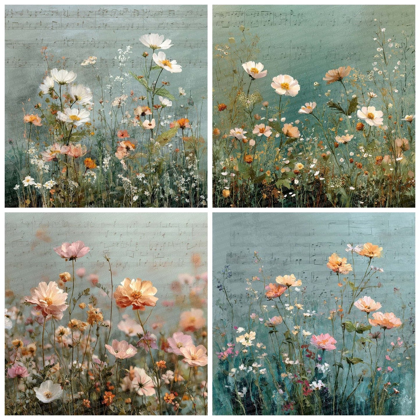 Meadow Serenade Monet Digital Paper Pack (DDD007676)