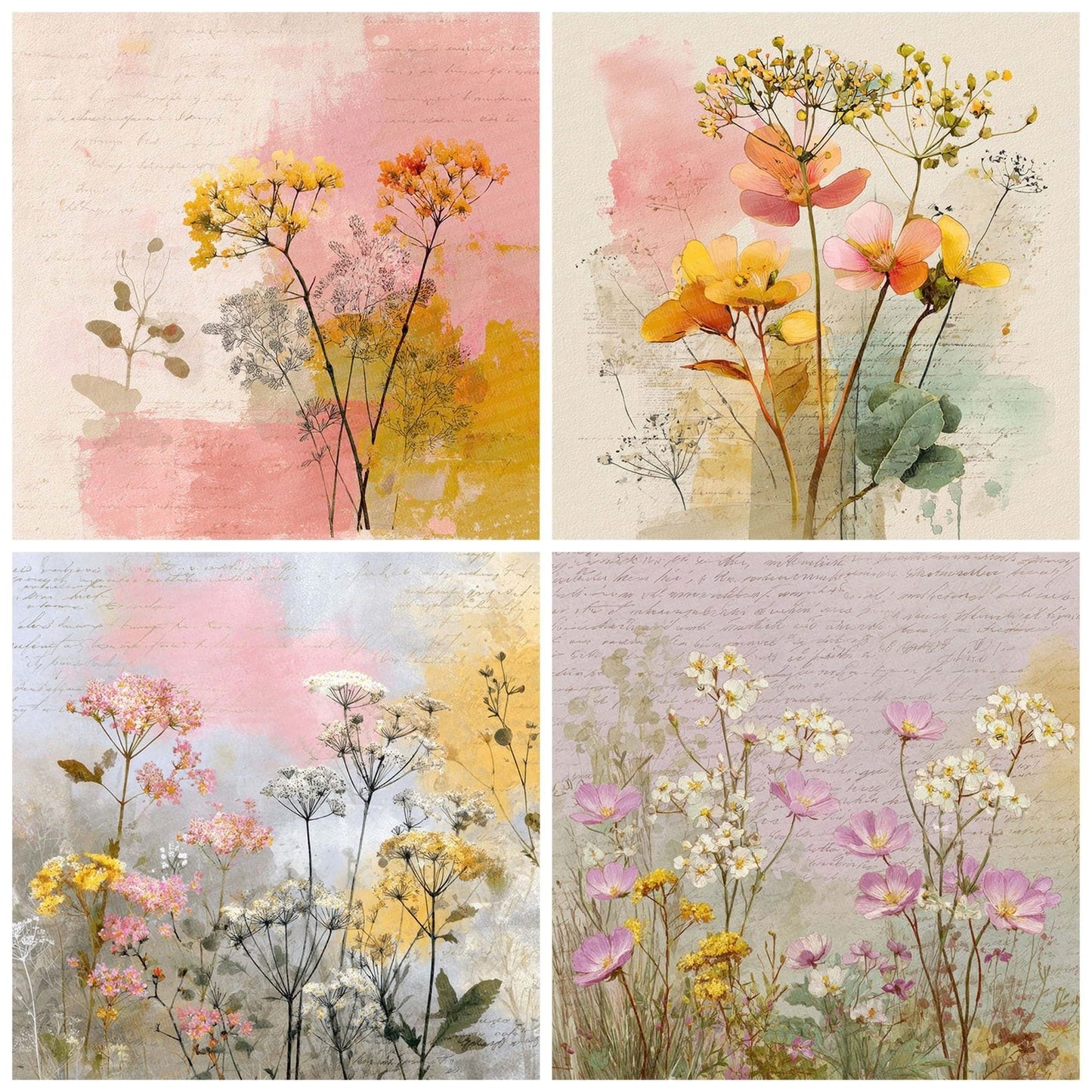 Meadow Wildflower Notes Digital Paper Pack (DDD002464)