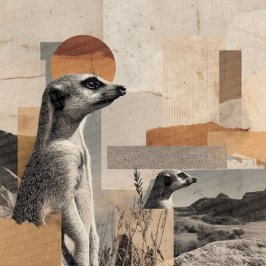 Meerkat Desert Moodboard Digital Paper Pack (DDD002469)