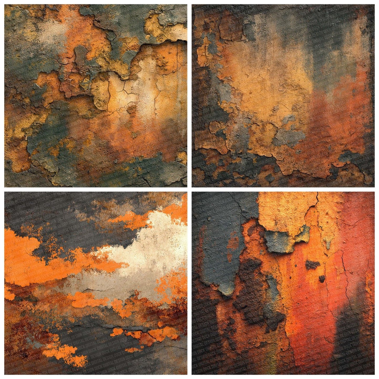 Metal Rusted Iron Digital Paper Pack (DDD002484)
