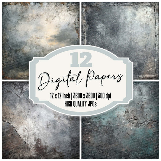 Metal Steel Scratch Digital Paper Pack (DDD002486)