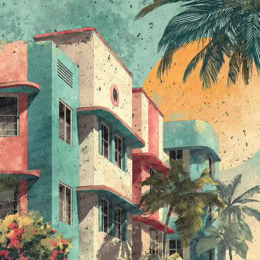 Miami Deco Sunset Digital Paper Pack (DDD002492)