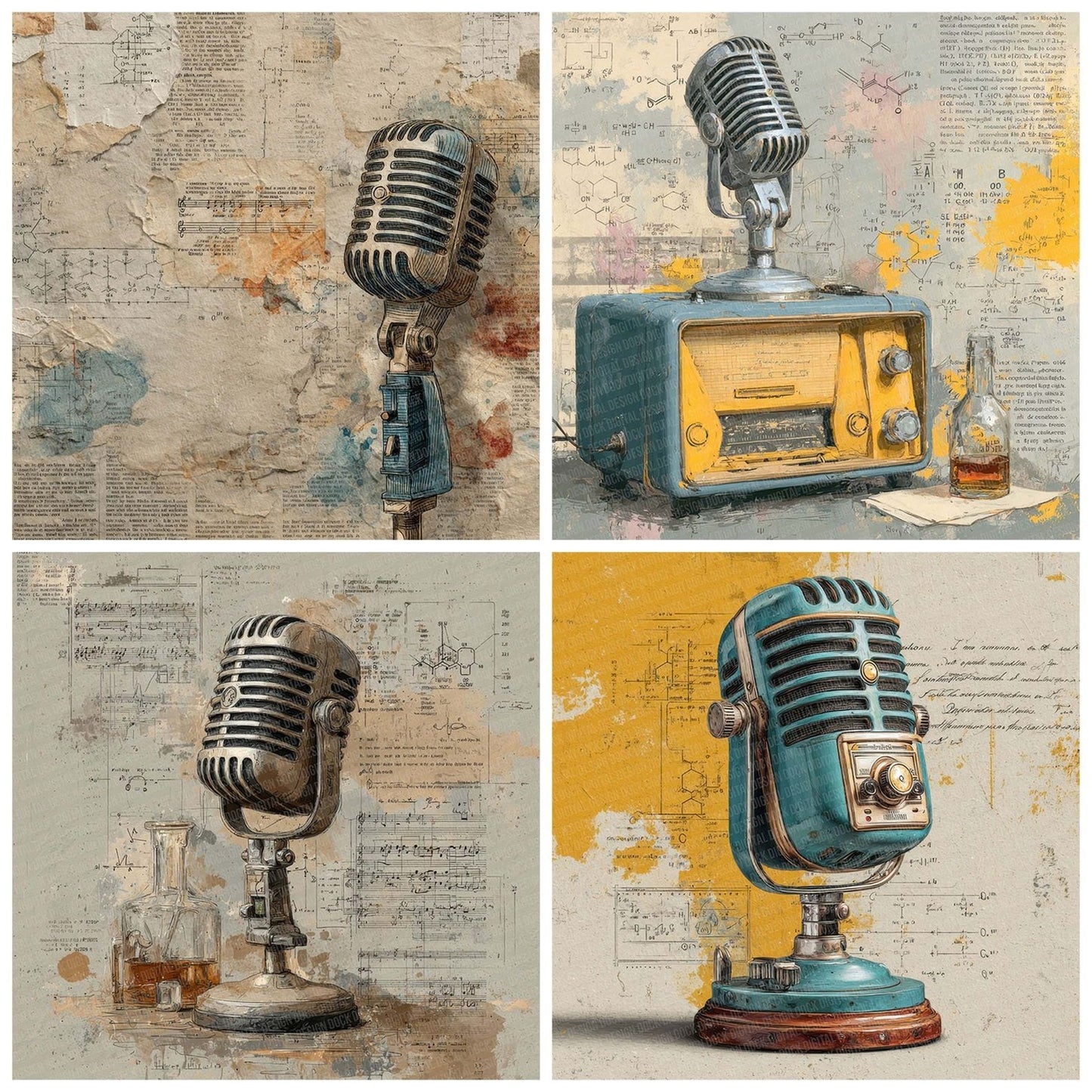 Microphone Chemistry Mix Digital Paper Pack (DDD002497)