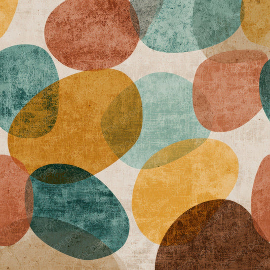 Mid Century Pebble Pattern Digital Paper Pack (DDD008633)