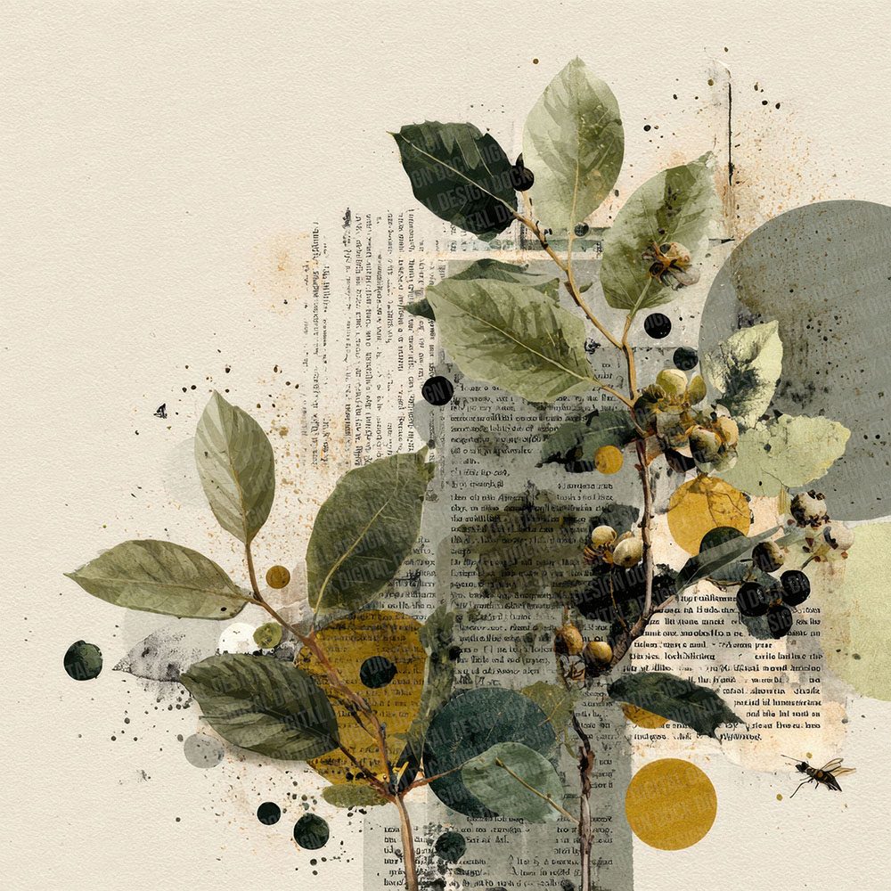Midcentury Nature Peel Digital Paper Pack (DDD002498)