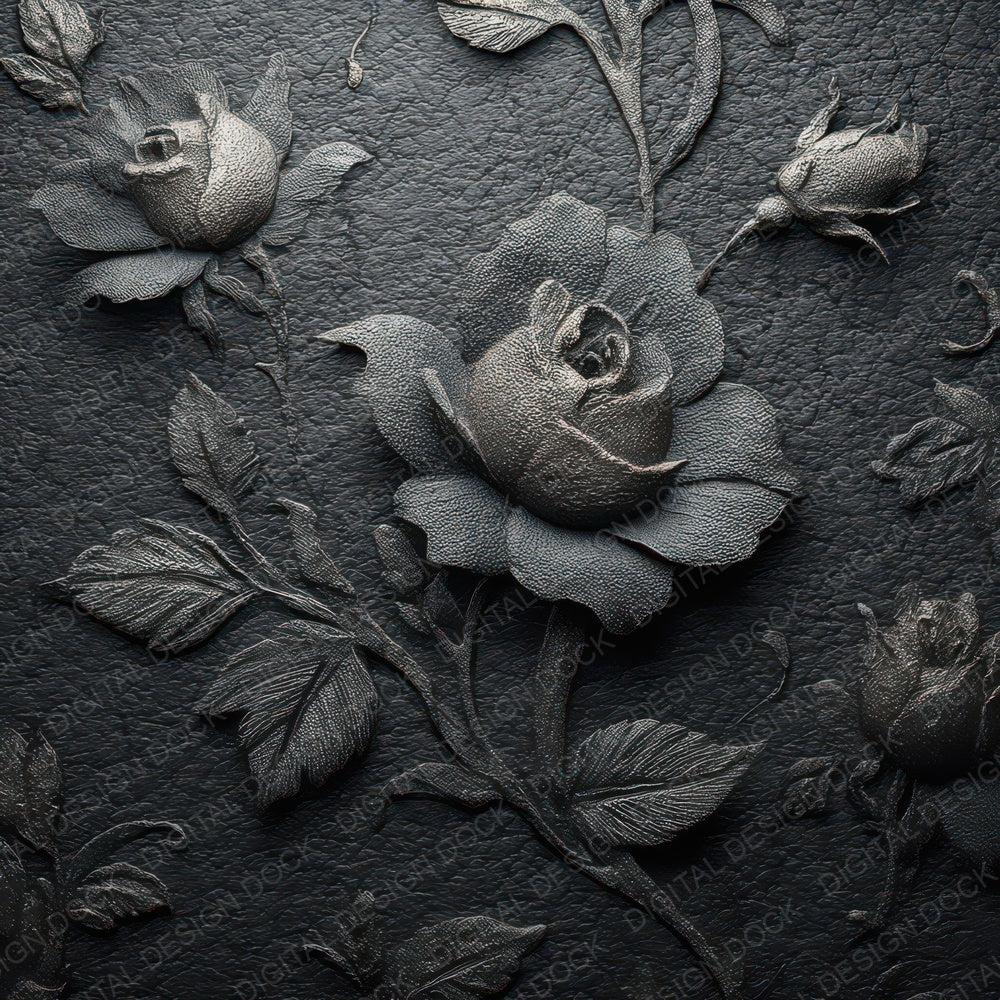 Midnight Emboss Bloom Digital Paper Pack (DDD007994)