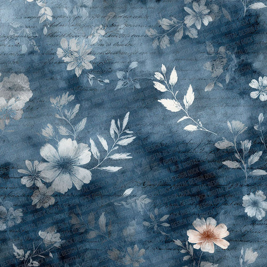Midnight Fog Watercolour Wash Floral Digital Paper Pack (DDD002509)