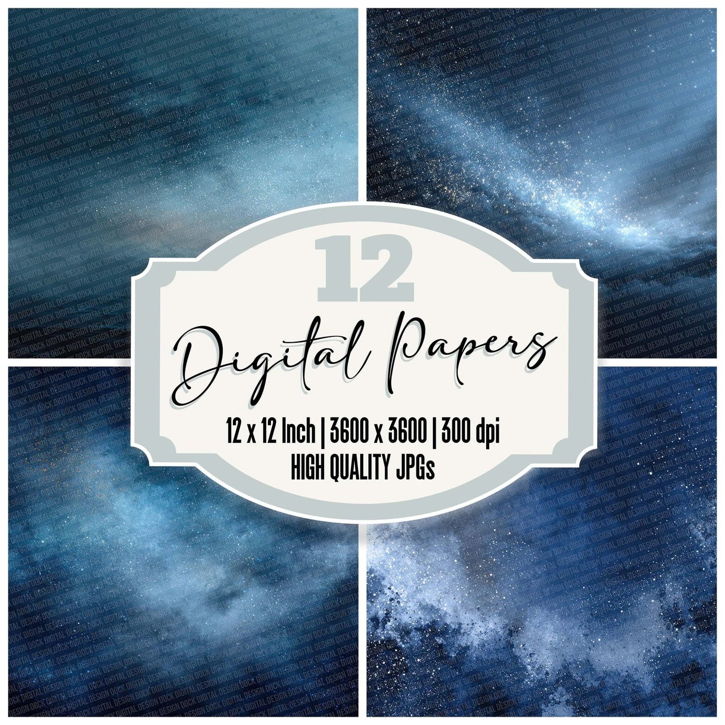 Midnight Storm Fade Digital Paper Pack (DDD002516)
