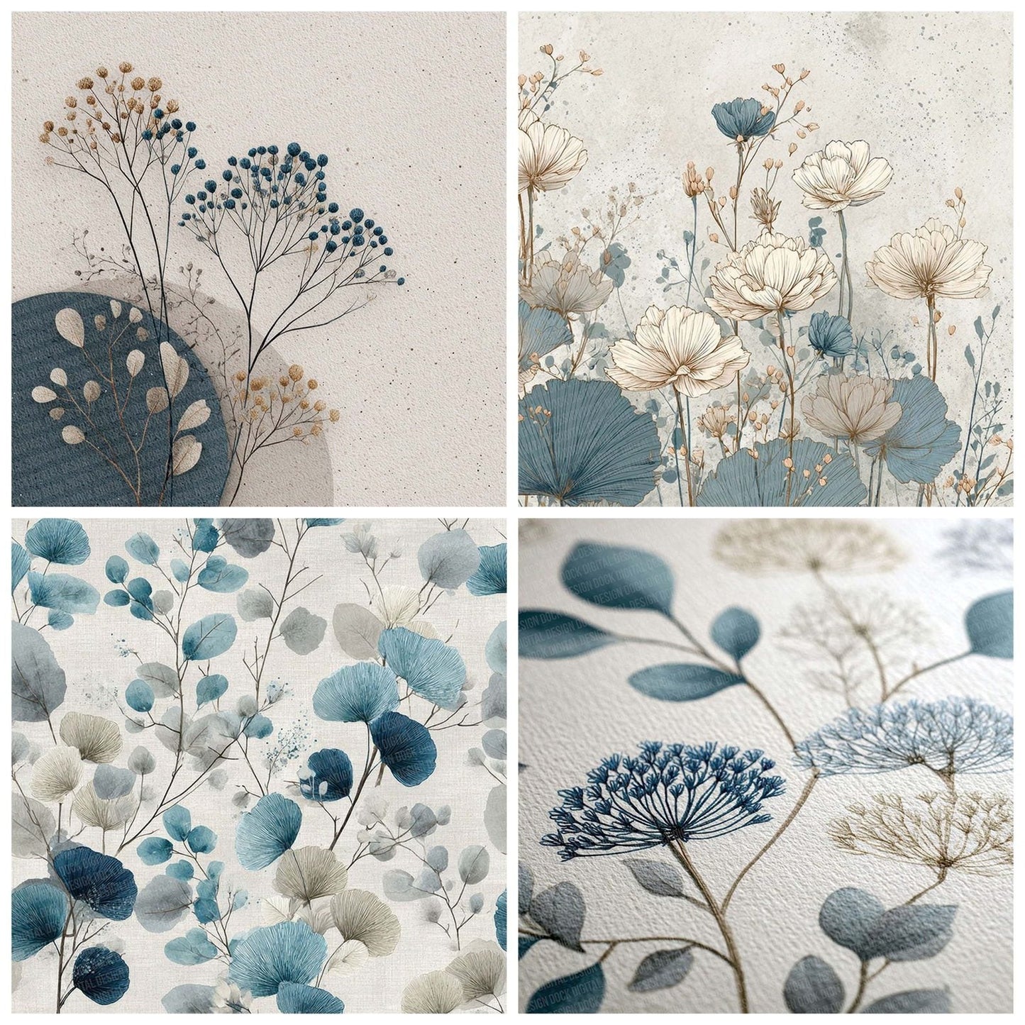 Minimal Ink Botanicals Digital Paper Pack (DDD002525)