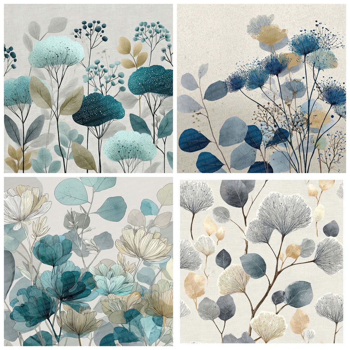 Minimal Ink Botanicals Digital Paper Pack (DDD002525)