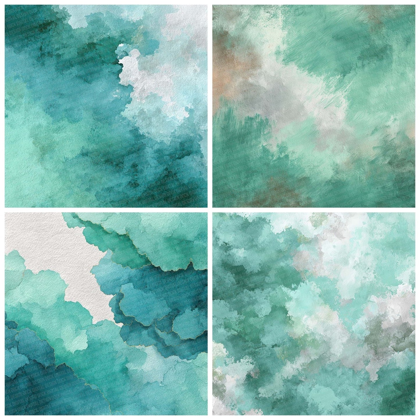 Mint Seafoam Wash Digital Paper Pack (DDD002541)