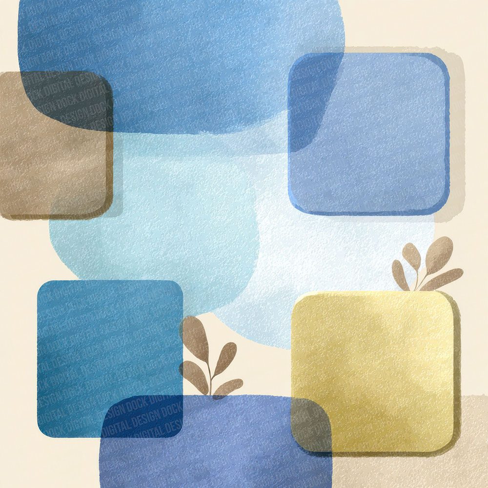 Mist Blue Background Digital Paper Pack (DDD002550)
