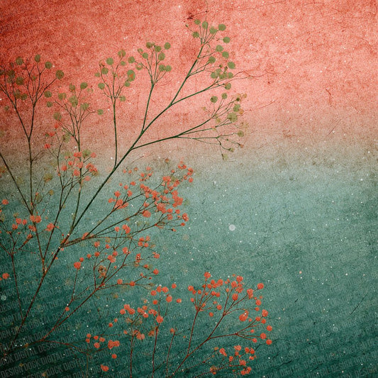 Mistletoe Pine Vintage Christmas Background Digital Paper Pack (DDD002553)