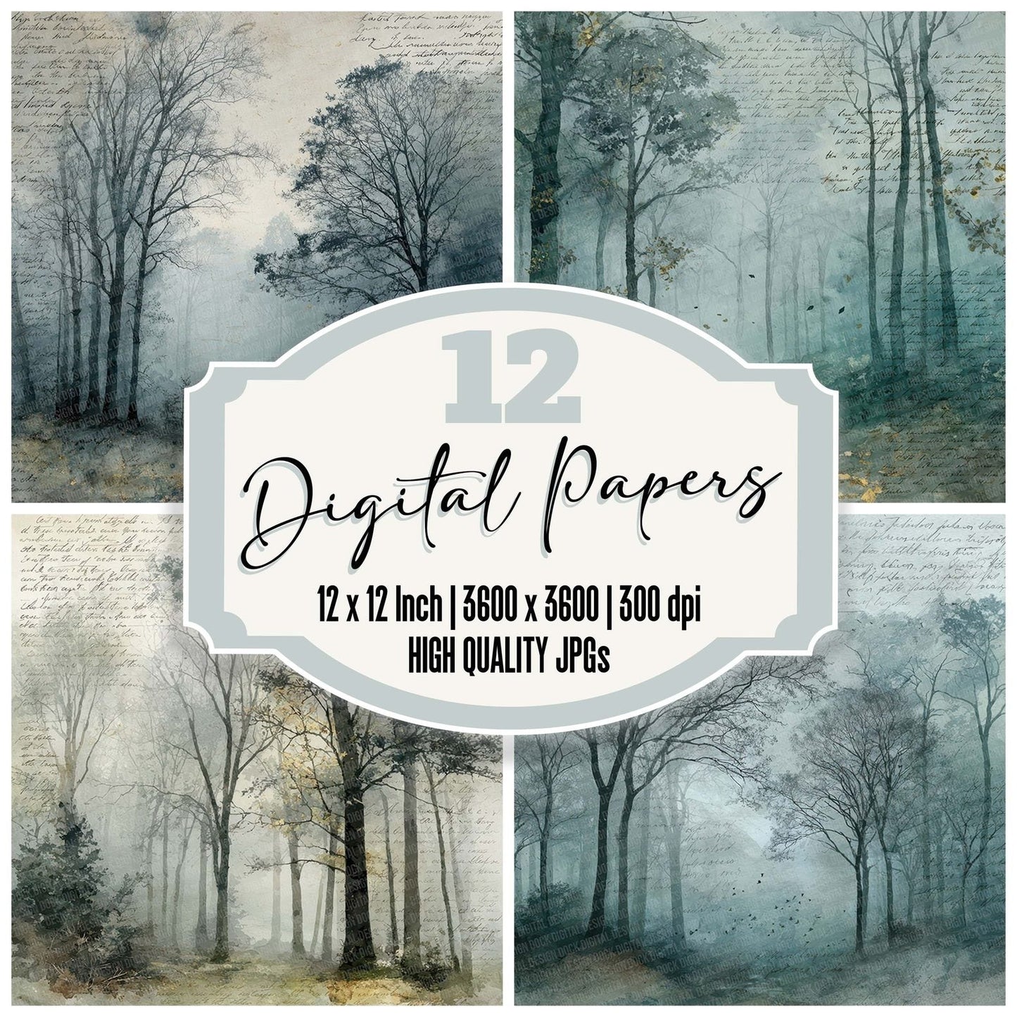 Misty Forest Journal Digital Paper Pack (DDD007679)