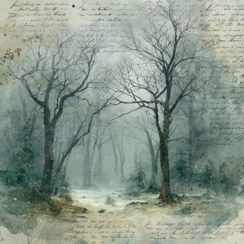 Misty Forest Journal Digital Paper Pack (DDD007679)