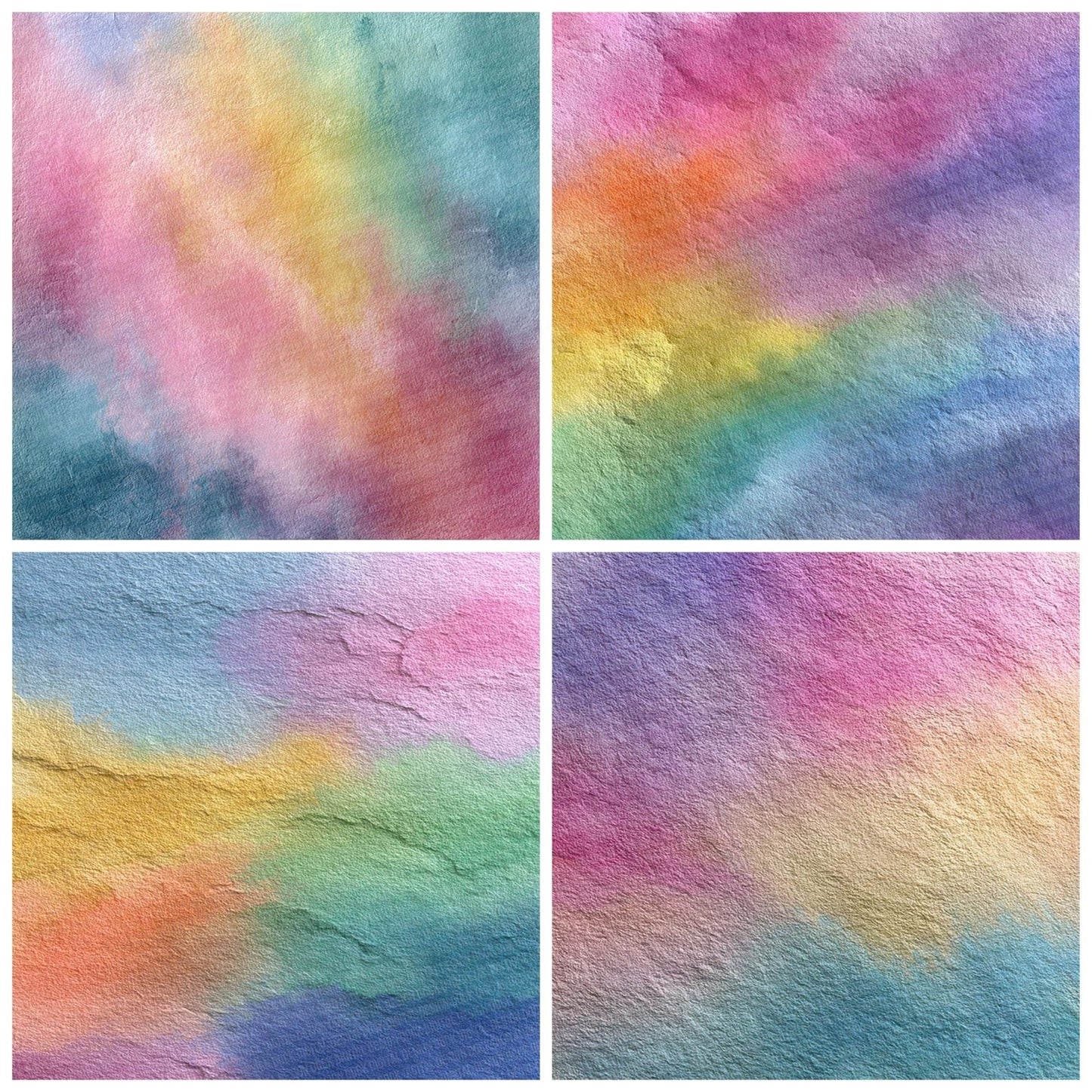 Misty Watercolour Wash Rainbow Digital Paper Pack (DDD002555)