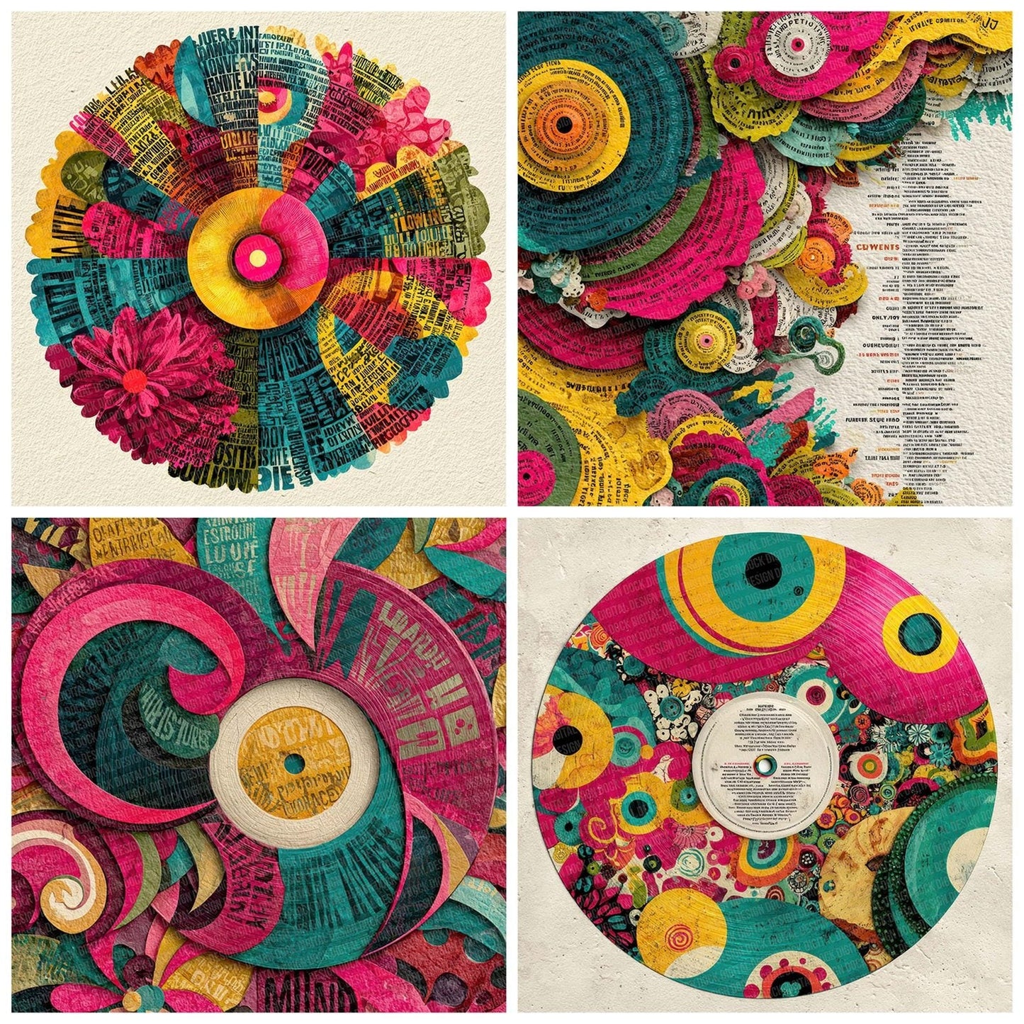 Mod Psychedelic Lyric Digital Paper Pack (DDD002558)