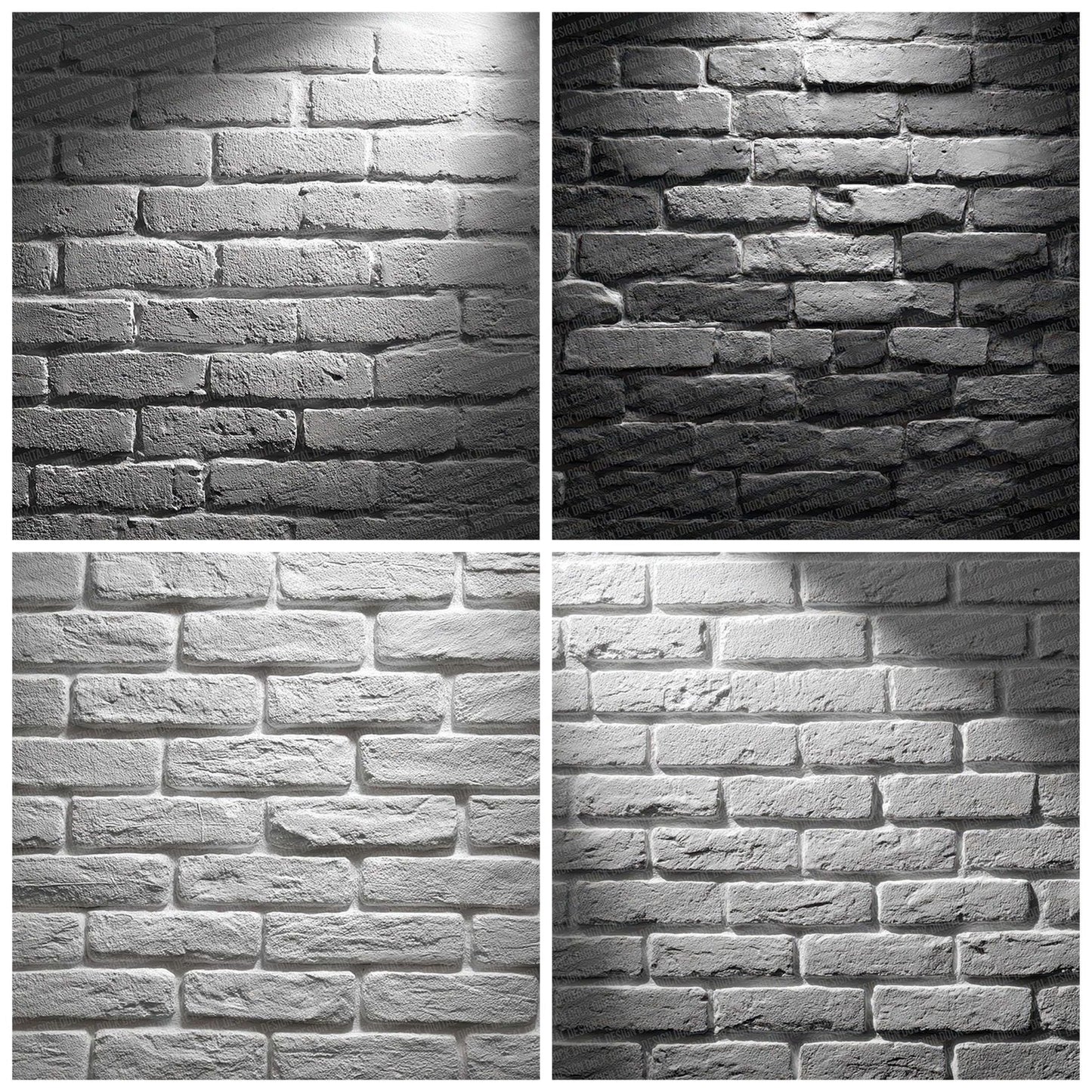 Modern Grey Brick Wall Digital Paper Pack (DDD002559)