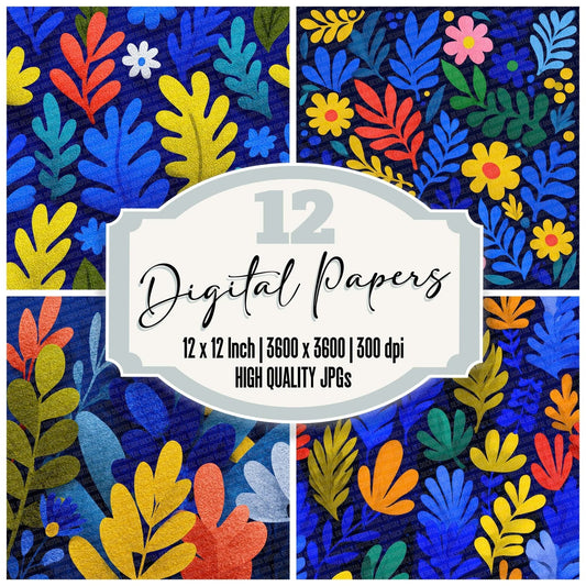 Modernist Cut Botanicals Digital Paper Pack (DDD002560)
