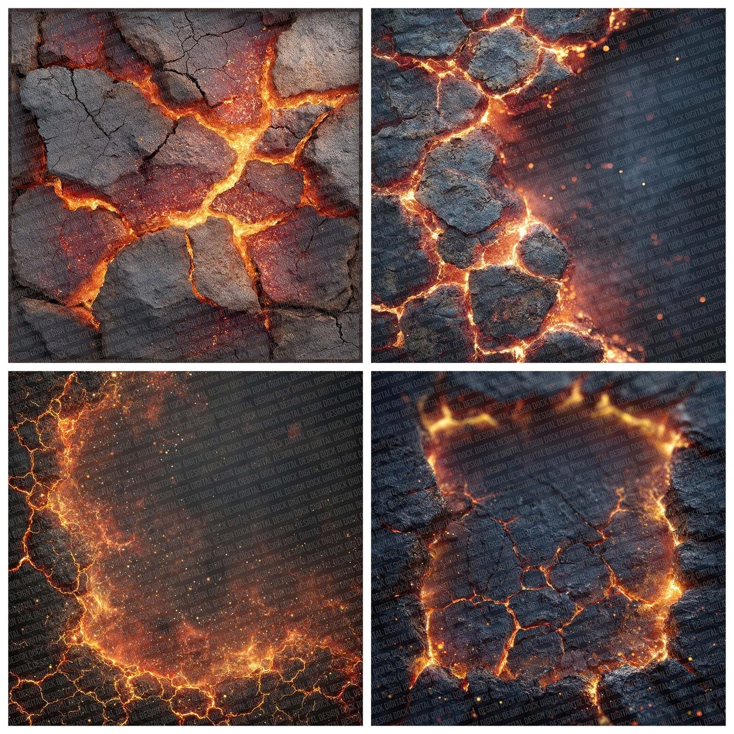 Molten Crack Flow Digital Paper Pack (DDD002565)