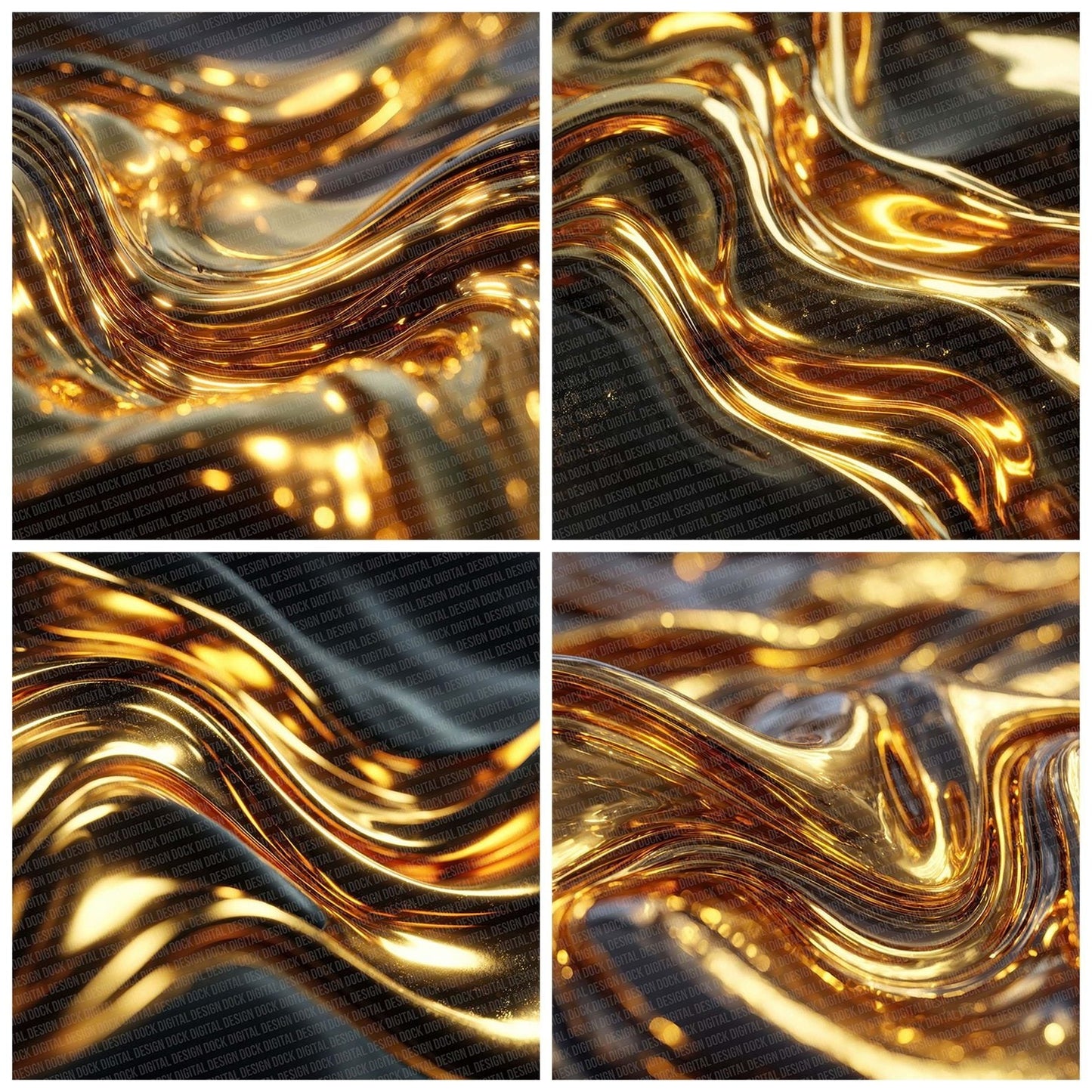 Molten Gold Texture Digital Paper Pack (DDD002567)