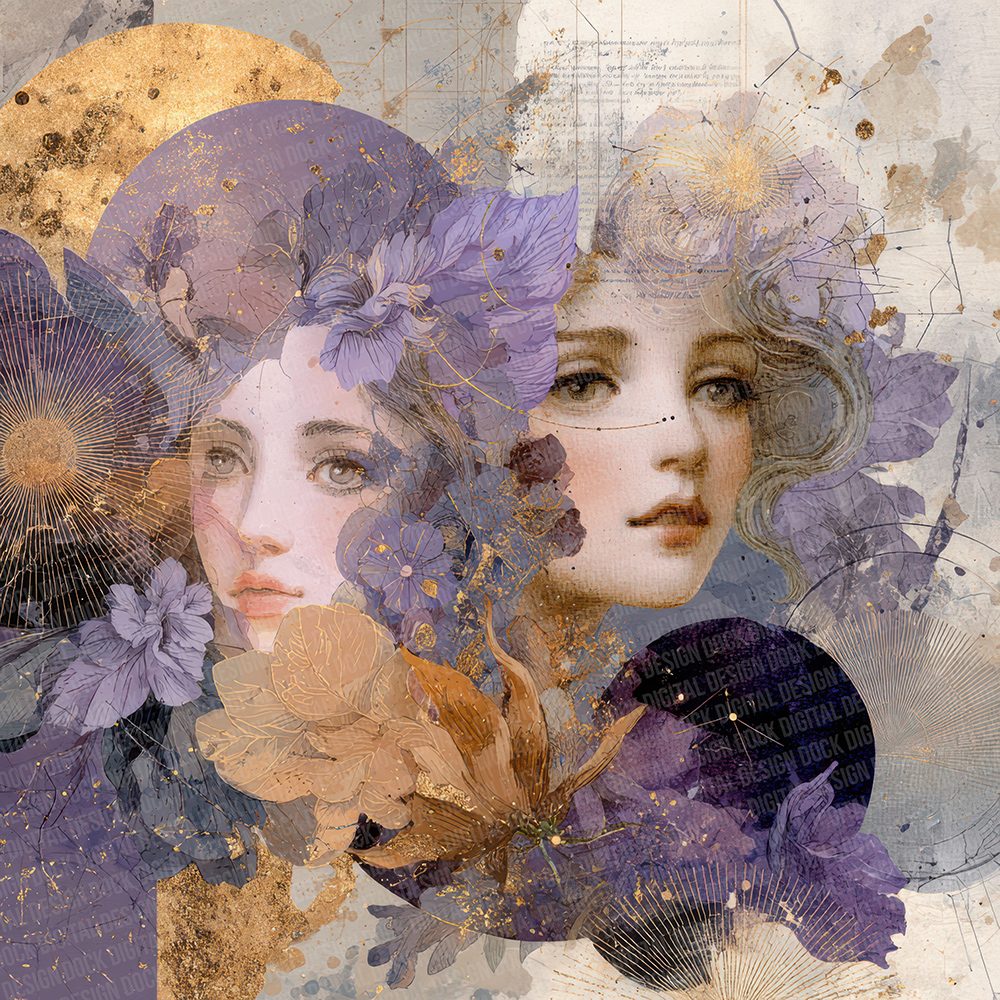 Moon Goddess Layers Digital Paper Pack (DDD002589)