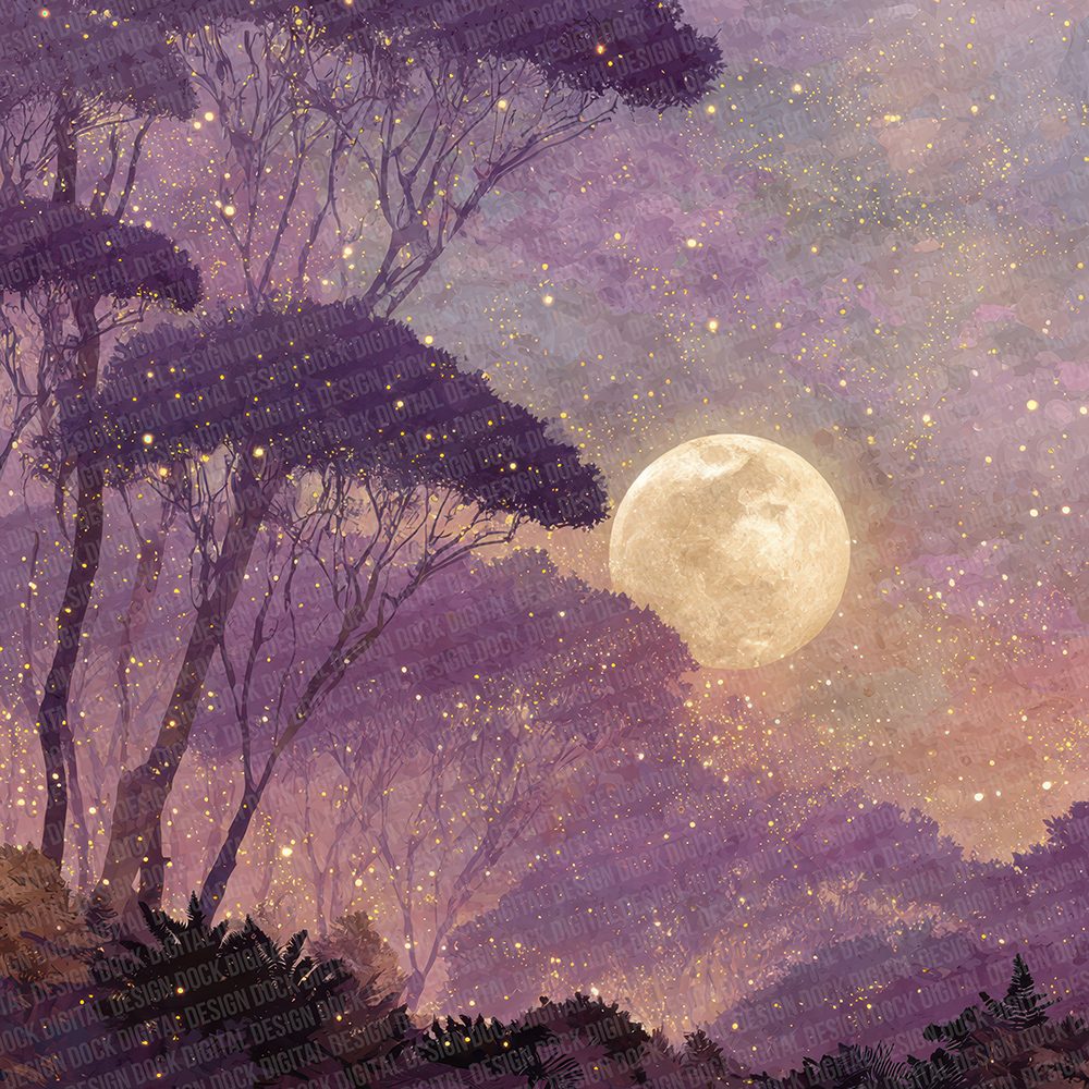 Moonfire Tree Glow Digital Paper Pack (DDD002593)