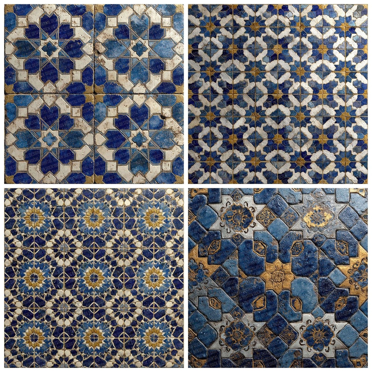Moroccan Star Tile Pattern Digital Paper Pack (DDD002601)