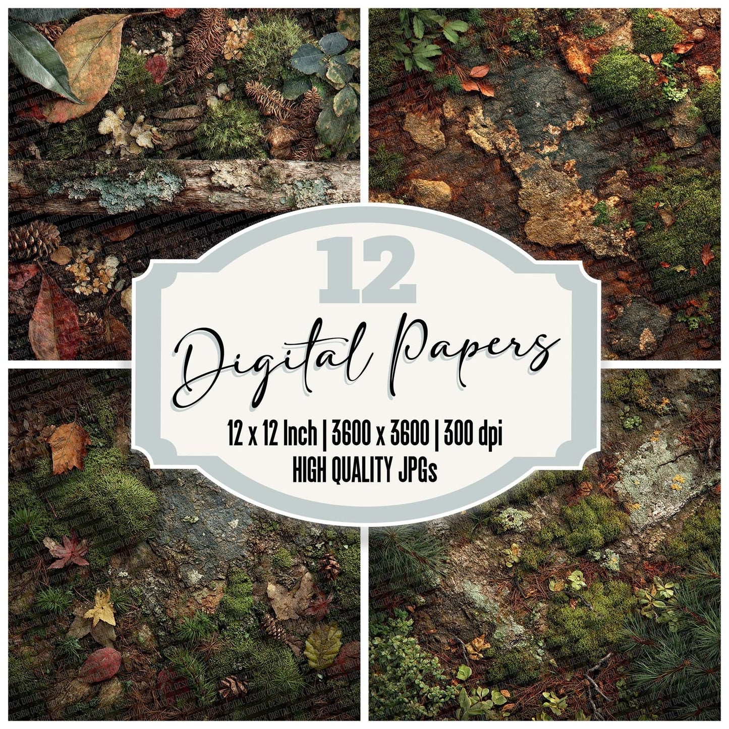 Moss Leaf Litter Digital Paper Pack (DDD002610)