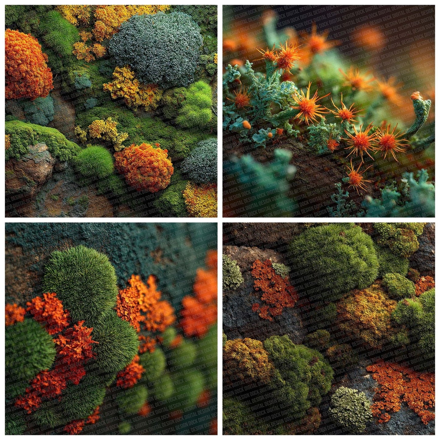 Moss Lichen Close Digital Paper Pack (DDD002611)