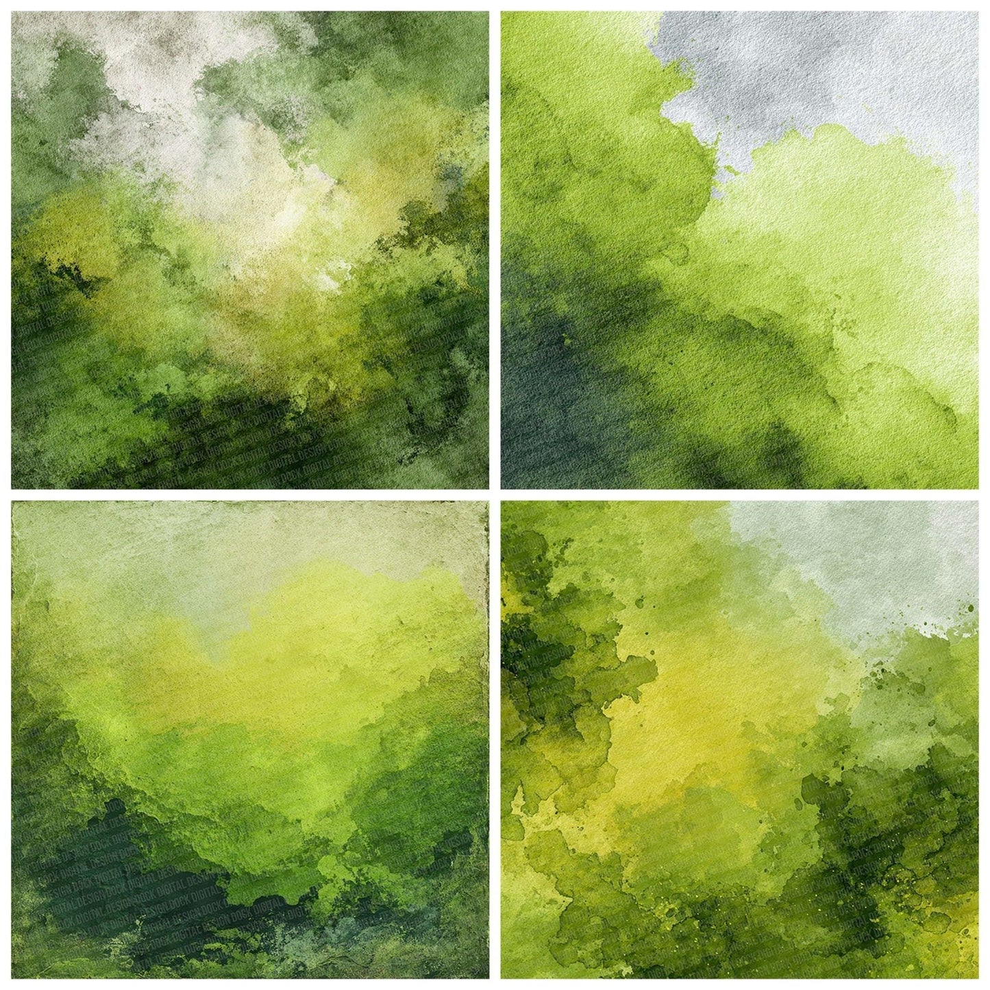 Moss Lime Flood Digital Paper Pack (DDD002612)