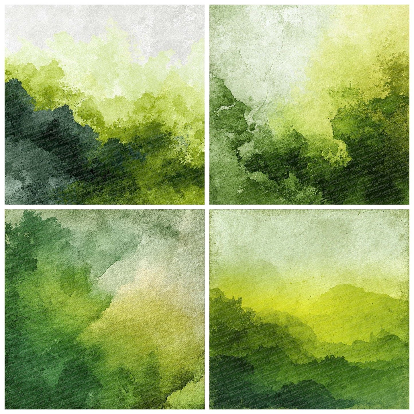 Moss Lime Flood Digital Paper Pack (DDD002612)