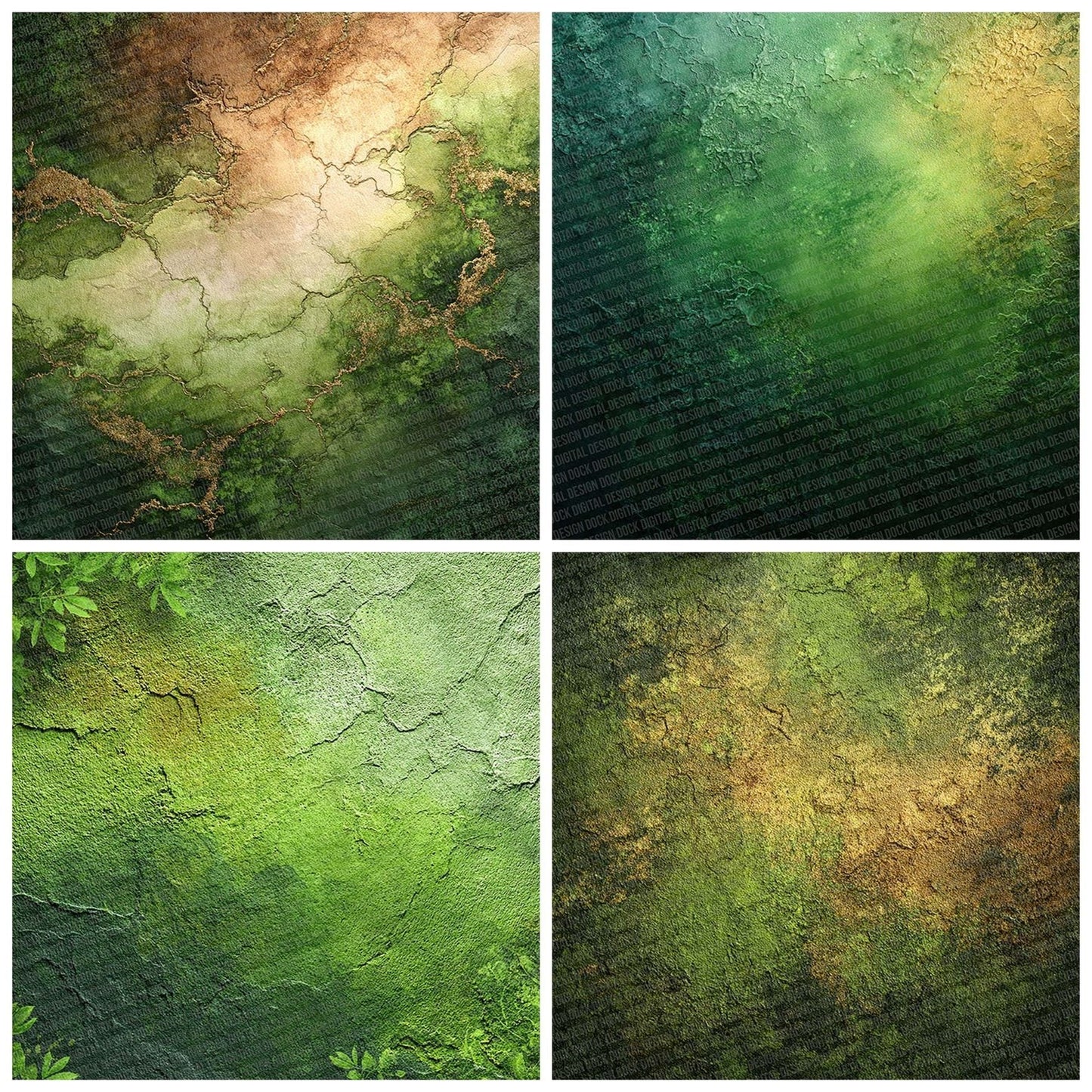 Moss Tone Abstract Digital Paper Pack (DDD002617)