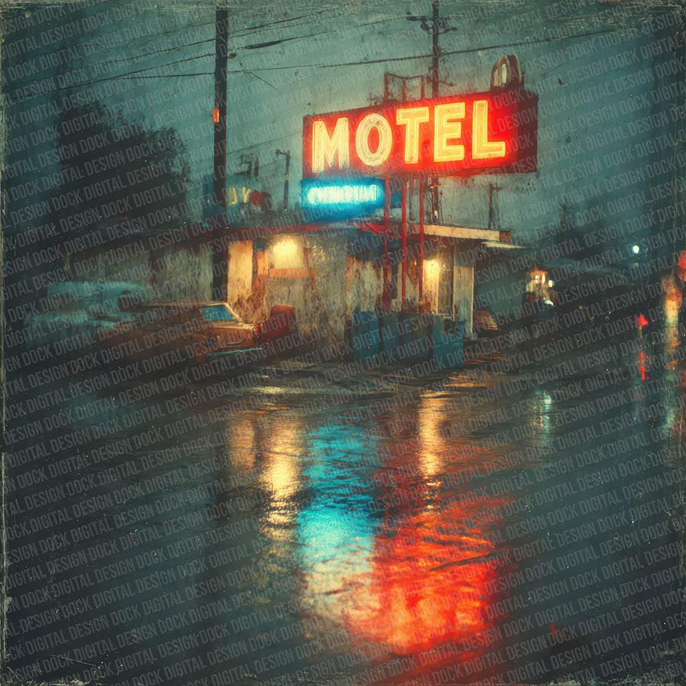 Motel Rain Reflection Digital Paper Pack (DDD002620)