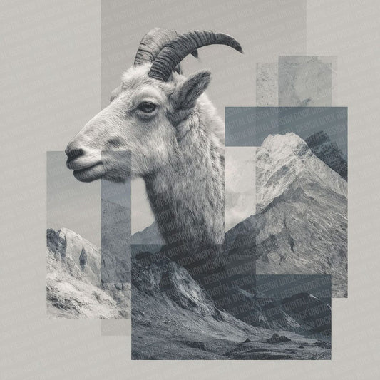 Mountain Goat Alpine Moodboard Digital Paper Pack (DDD002624)