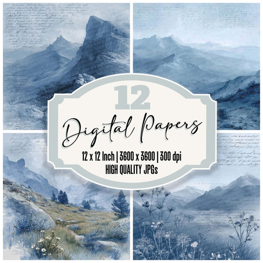 Mountain Ridge Field Notes Digital Paper Pack (DDD002628)