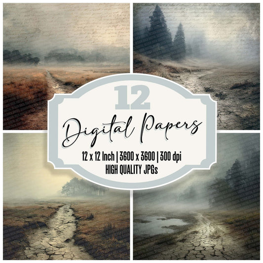 Mud Path Fog Digital Paper Pack (DDD002631)