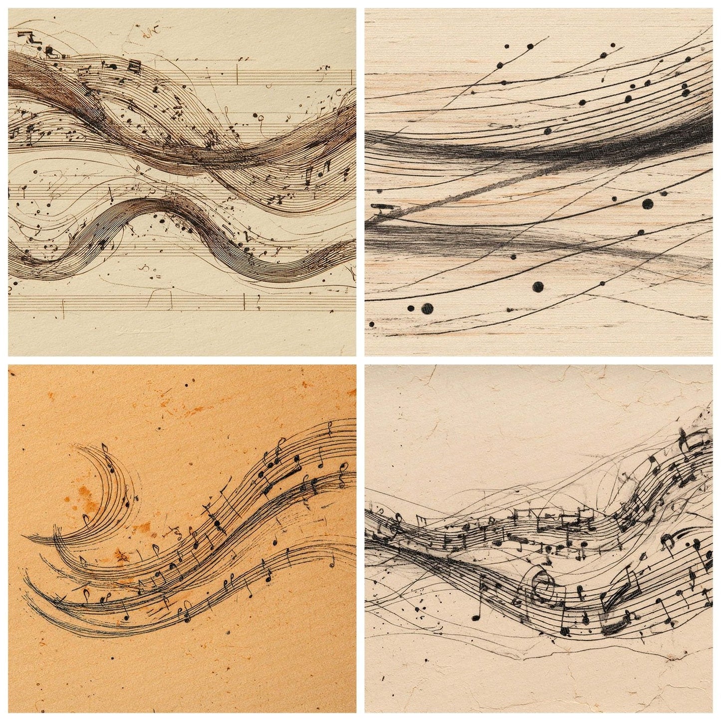 Music Staff Sketch Digital Paper Pack (DDD002640)