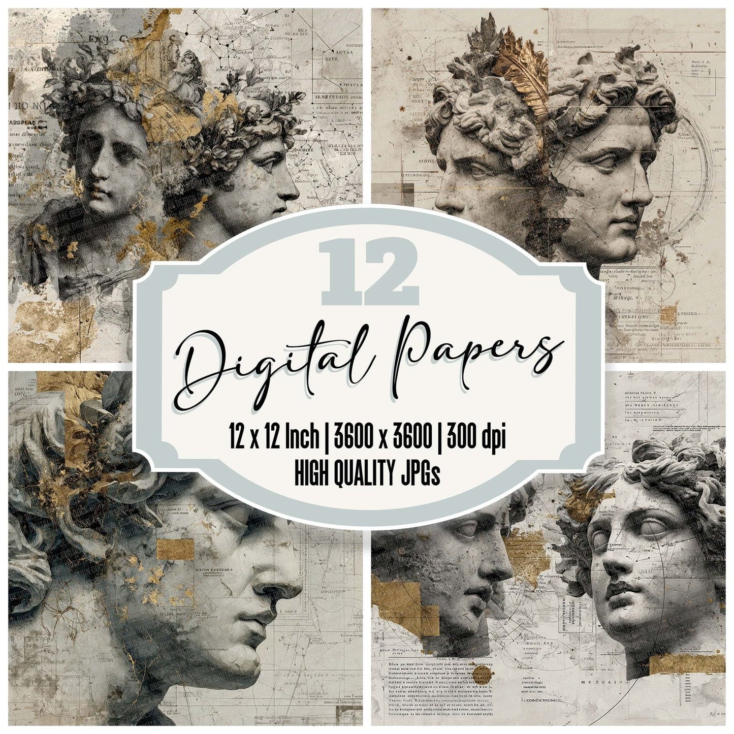 Mythic Marble Layers Digital Paper Pack (DDD002655)