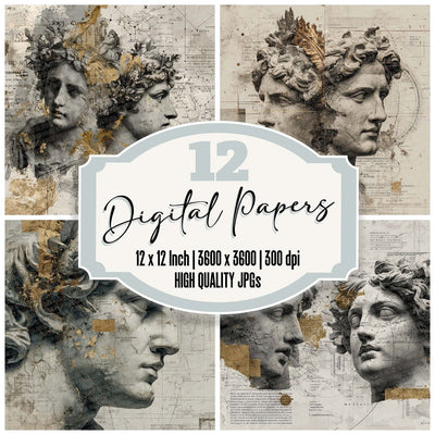 Mythic Marble Layers Digital Paper Pack (DDD002655)